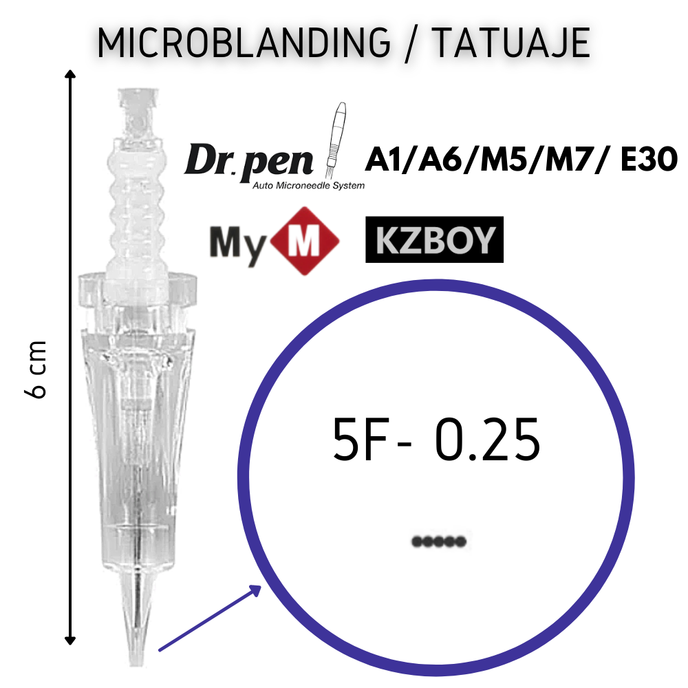 Rpto 5F/5RL x 10und | Microblanding | Micropigmentación | Tatuaje | Cejas | Labios